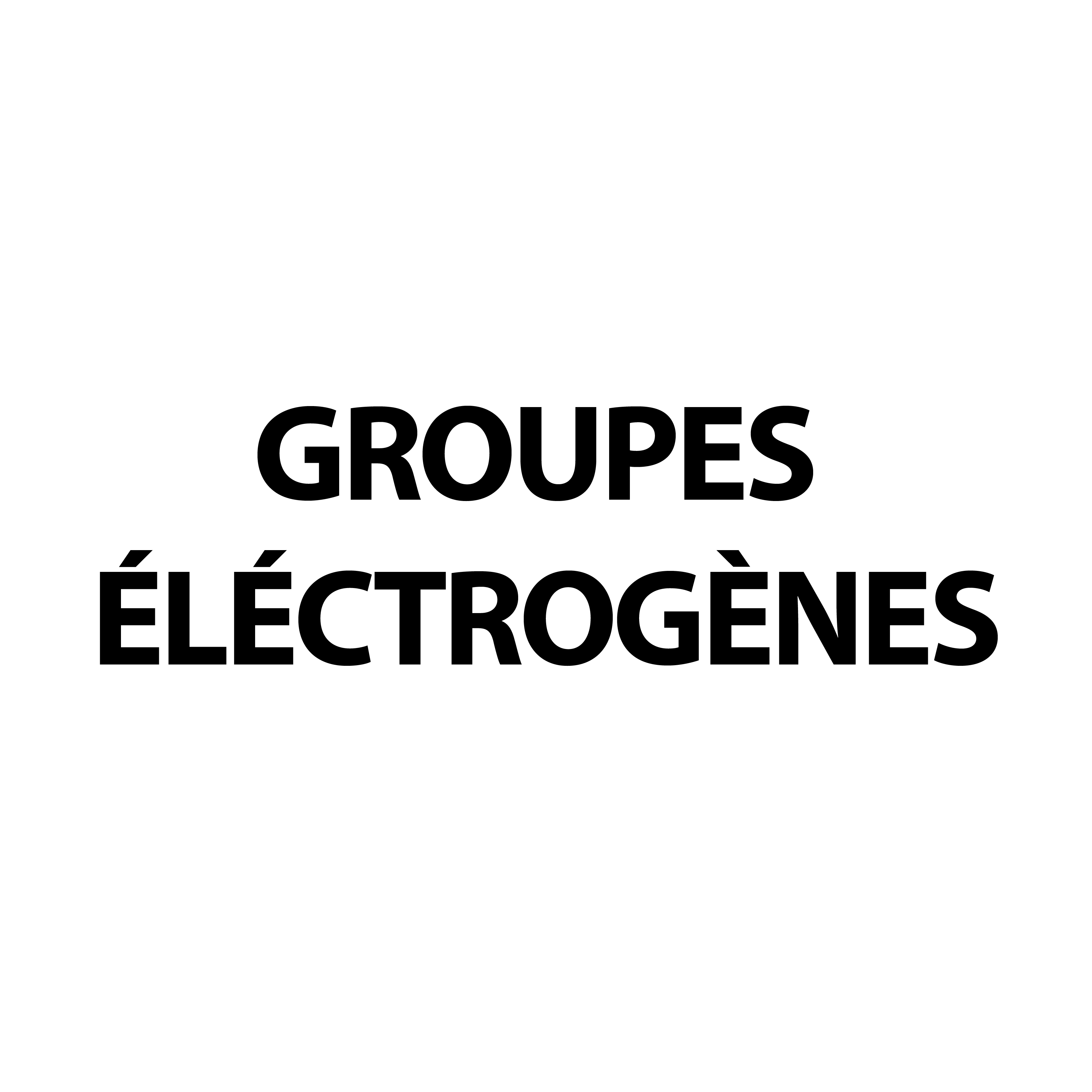 Groupes électrogènes